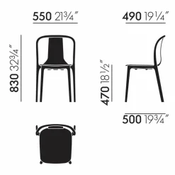 Belleville Stuhl Holz