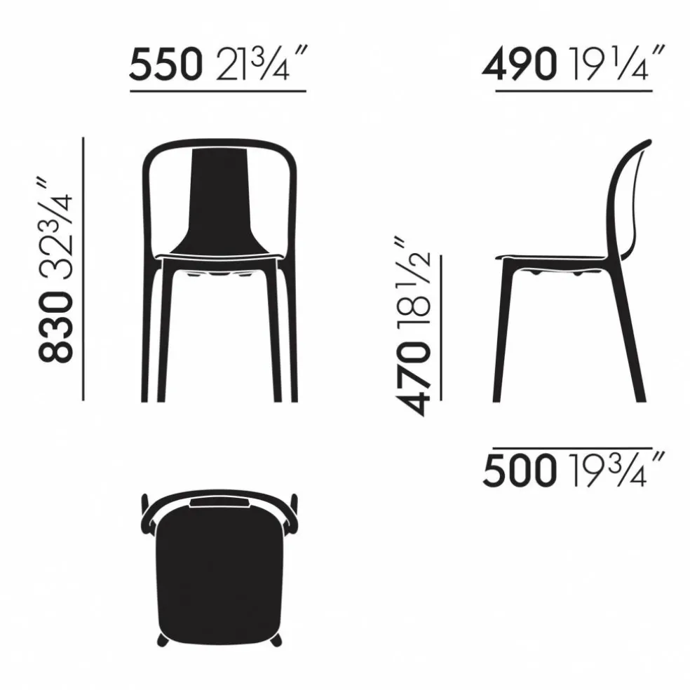 Belleville Stuhl Holz