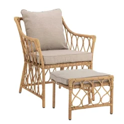 Belluce Loungestuhl mit Hocker