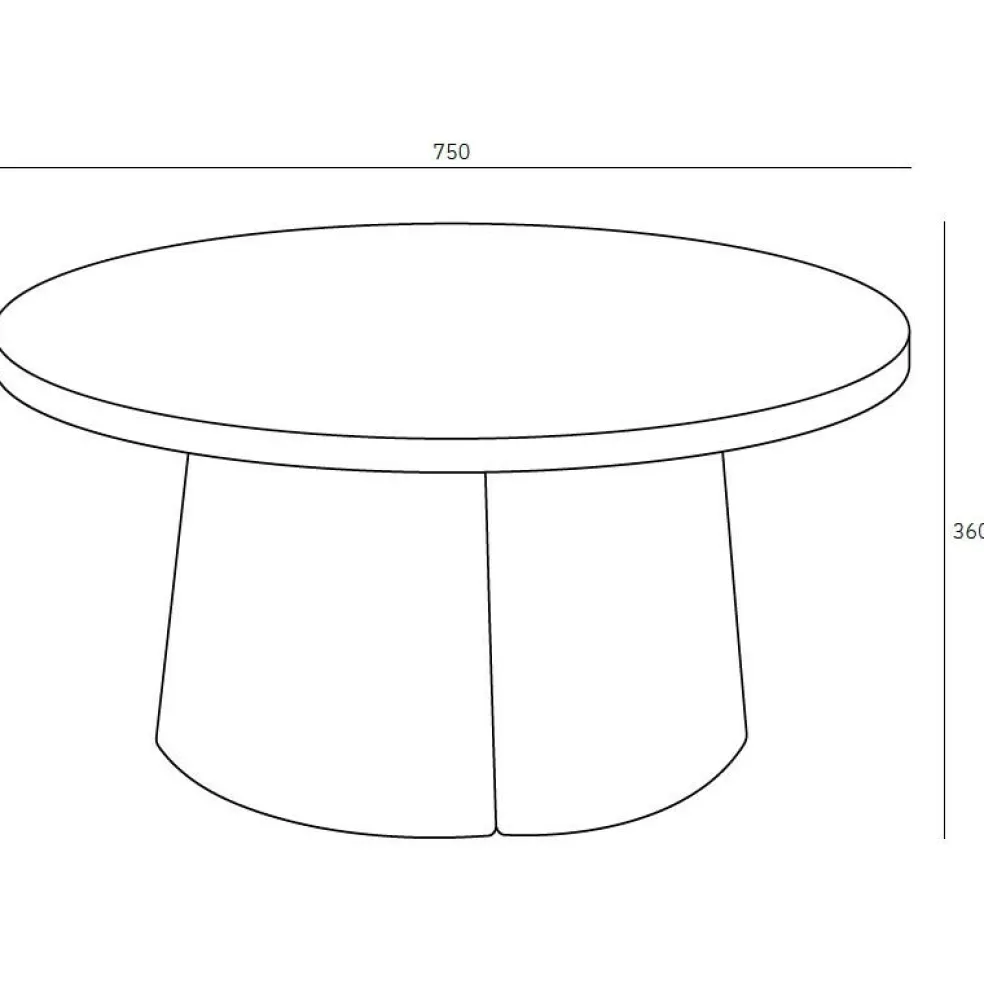 Bent Beistelltisch H 36cm