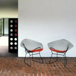 Bertoia Diamond Sessel mit Sitzkissen