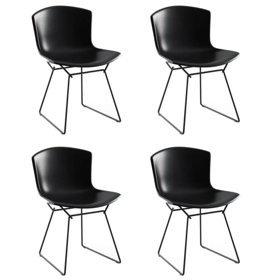 Bertoia Plastic Side Chair Stuhl 4er Set