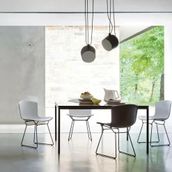 Bertoia Plastic Side Chair Stuhl 4er Set