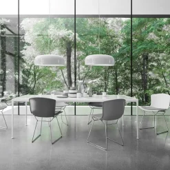 Bertoia Plastic Side Chair Stuhl 4er Set