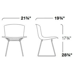 Bertoia Plastic Side Chair Stuhl 4er Set