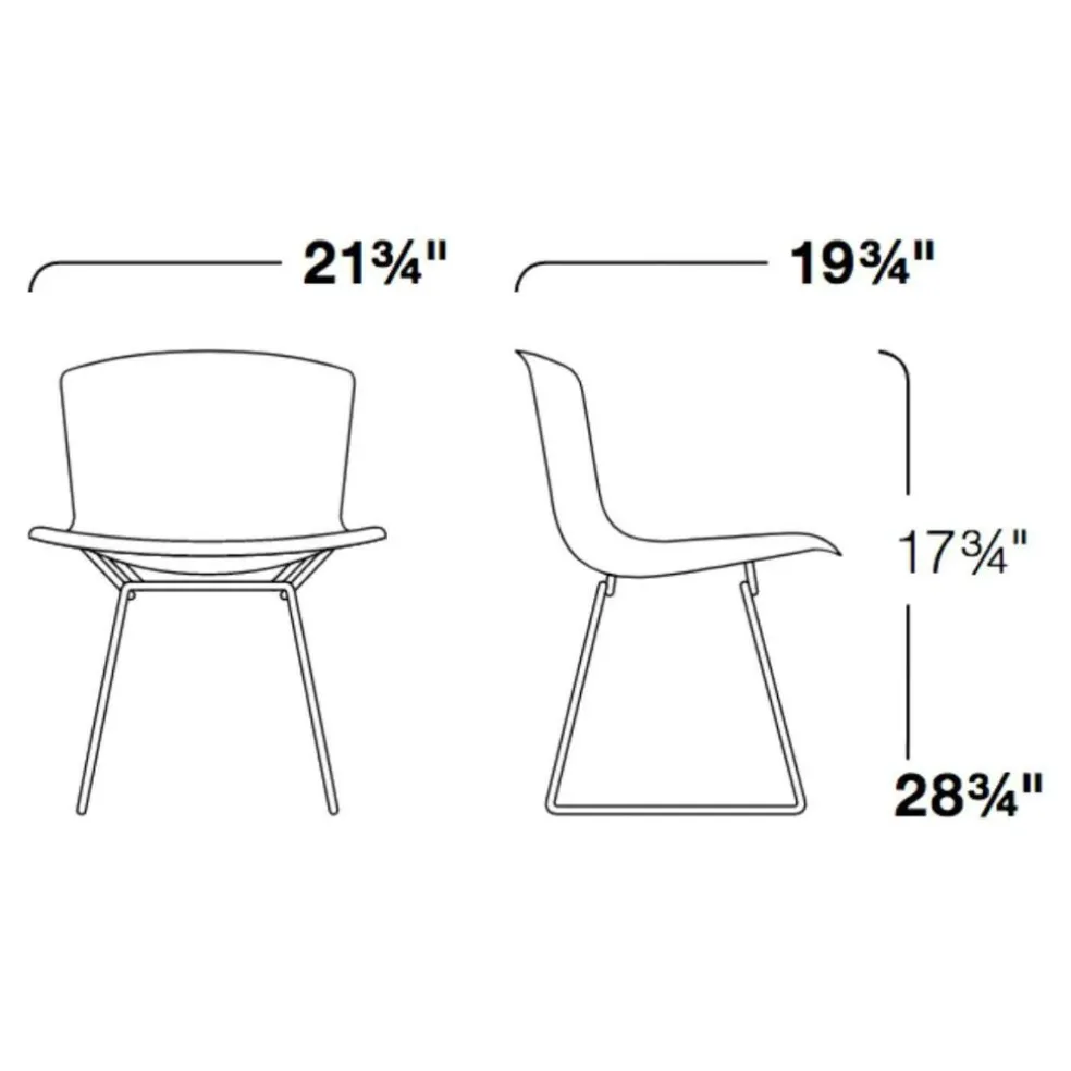 Bertoia Plastic Side Chair Stuhl 4er Set