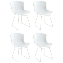 Bertoia Plastic Side Chair Stuhl 4er Set