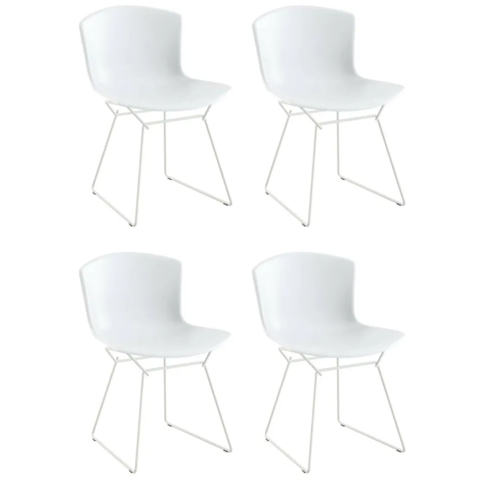 Bertoia Plastic Side Chair Stuhl 4er Set