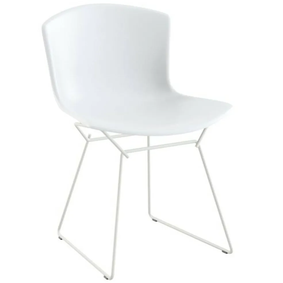 Bertoia Plastic Side Chair Stuhl Gestell weiß