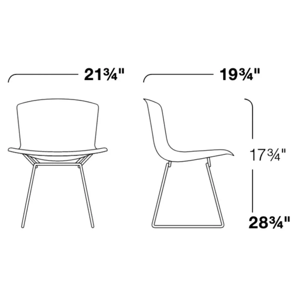 Bertoia Plastic Stuhl Gestell verchromt