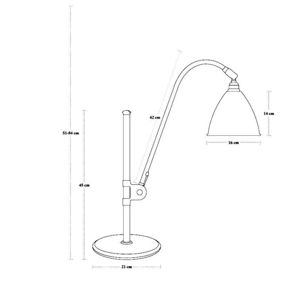 Bestlite BL1 Tischleuchte Gestell Messing schwarz
