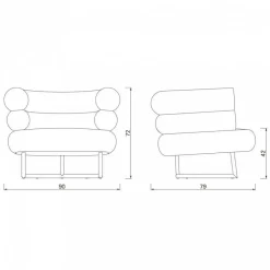 Bibendum Sessel Gestell Chrom