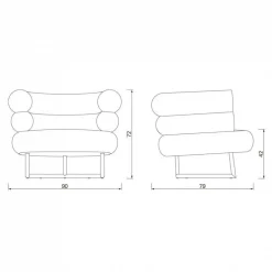 Bibendum Sessel Gestell schwarz