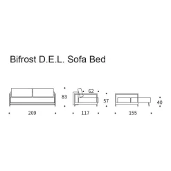Bifrost Deluxe Schlafsofa 209x117cm
