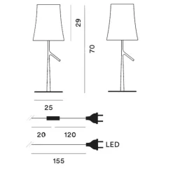 Birdie Grande LED Tischleuchte