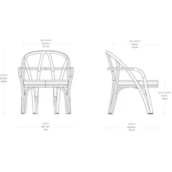 Bistra Armlehnstuhl Gestell Oliv