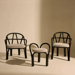 Bistra Armlehnstuhl Gestell Ebenholz