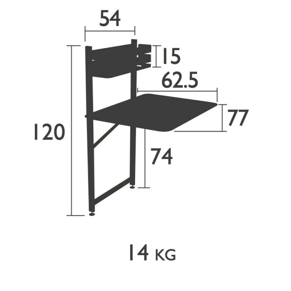 Bistro Balkontisch klappbar 57x77cm