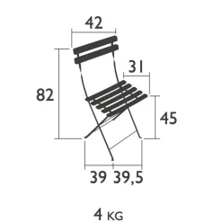 Bistro Duraflon® Klappstuhl