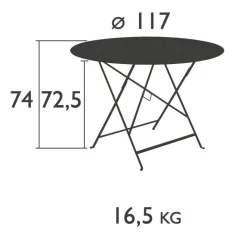 Bistro Klapptisch Ø117cm