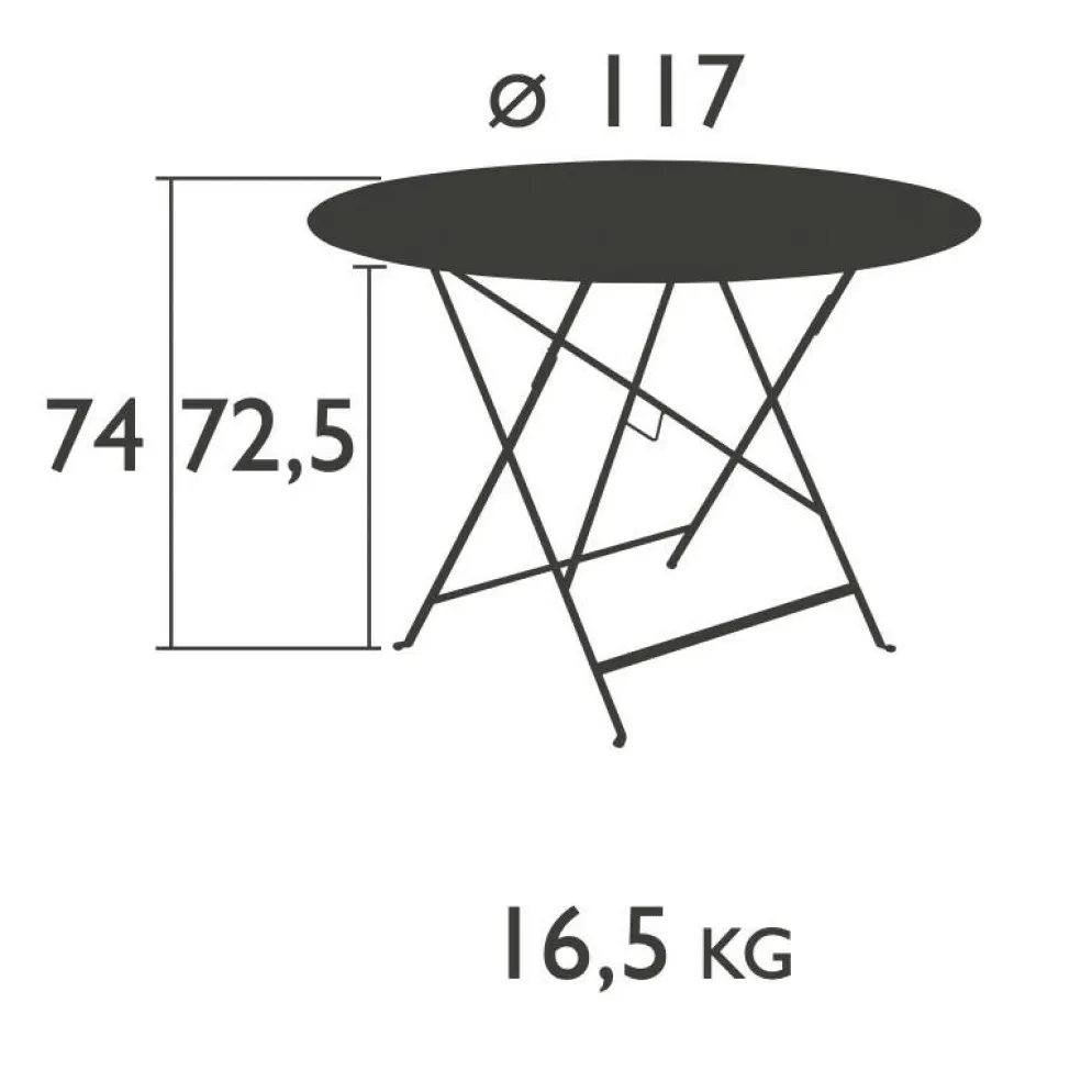 Bistro Klapptisch Ø117cm