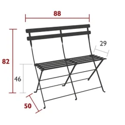 Bistro 2-Sitzer Klappbank