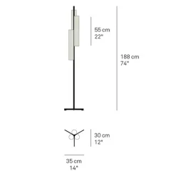 Black Note Triplet LED Stehleuchte Gestell schwarz