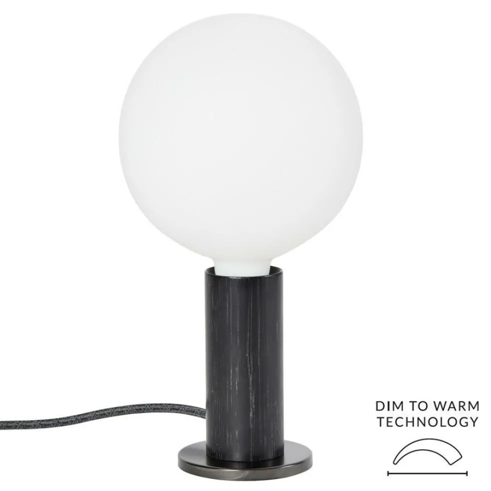 Blackened Oak Knuckle Tischleuchte mit Sphere IV Dim To Warm