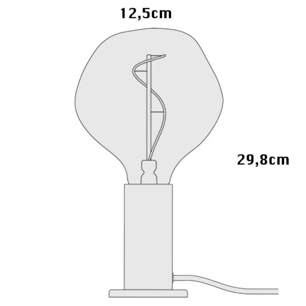 Blackened Oak Knuckle Tischleuchte mit Voronoi I LED E27 2W