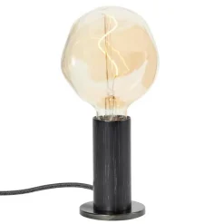 Blackened Oak Knuckle Tischleuchte mit Voronoi I LED E27 2W