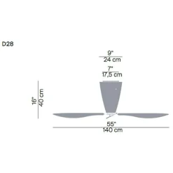 Blow D28 Deckenventilator und Deckenleuchte