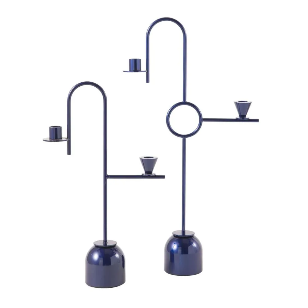 Blue Kerzenständer H 56cm