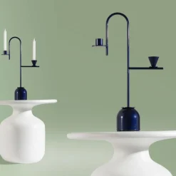 Blue Kerzenständer H 43cm