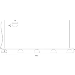 Blush Rail 5 LED Pendelleuchte