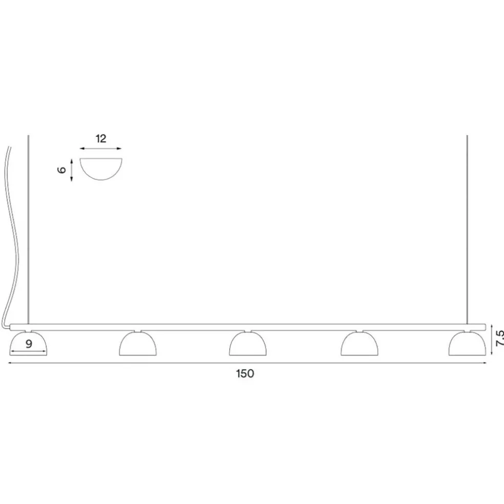 Blush Rail 5 LED Pendelleuchte