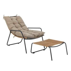 Boel Liegestuhl mit Hocker