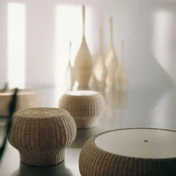 Bolla Rattan-Beistelltisch / Ottomane