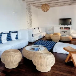 Bolla Rattan-Beistelltisch / Ottomane