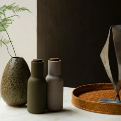 Bottle Grinder Mühle 2er Set Deckel Walnuss