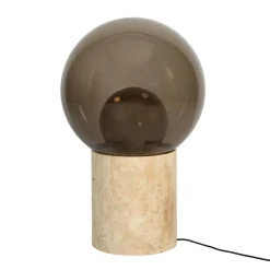 Boule High Bodenleuchte Sockel Travertin