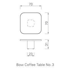 Bow No. 3 Couchtisch Marmor