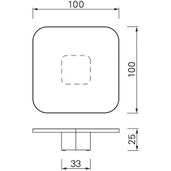Bow No. 5 Couchtisch 100x100x25cm