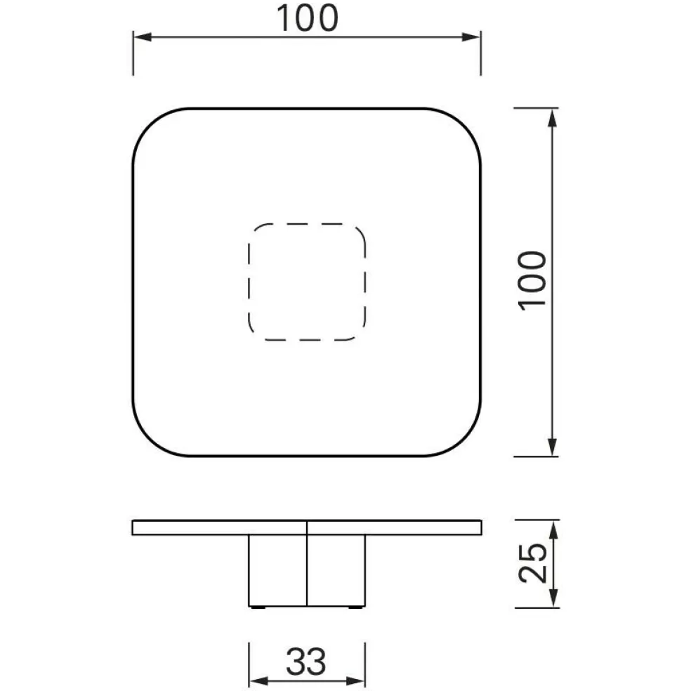 Bow No. 5 Couchtisch 100x100x25cm