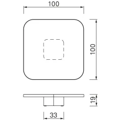 Bow No. 4 Couchtisch 100x100x19cm
