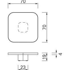 Bow No. 1 Couchtisch 70x70x19cm