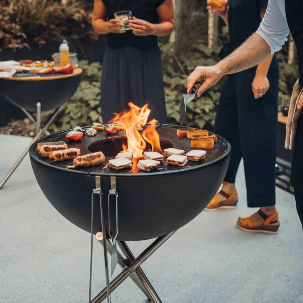 Bowl 70 Feuerset flex mit Sternfuß und Dreibein
