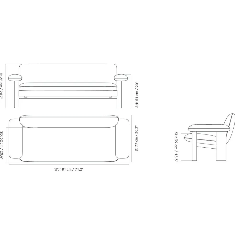 Brasilia 2-Sitzer Sofa Schaffell