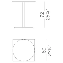 Brio Bistrotisch Rund H72cm