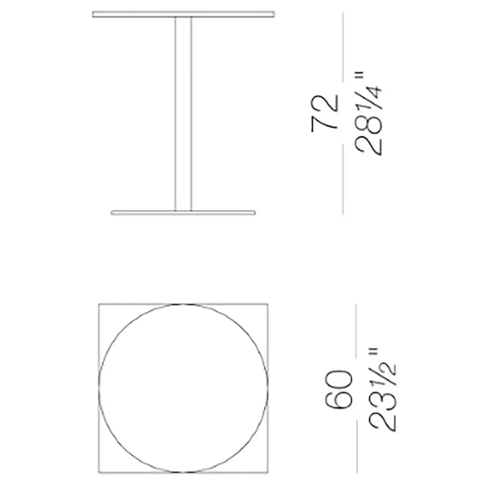 Brio Bistrotisch Rund H72cm