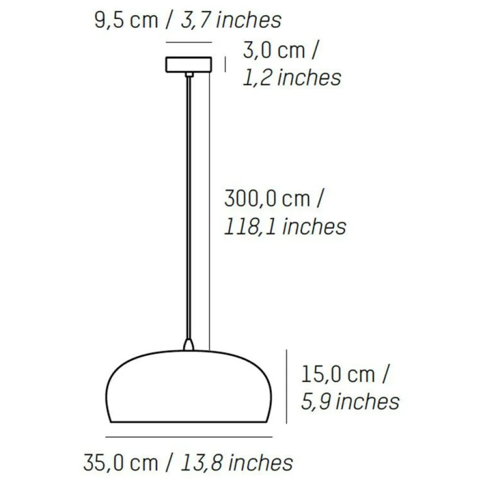 Brush Pendelleuchte Ø 35cm